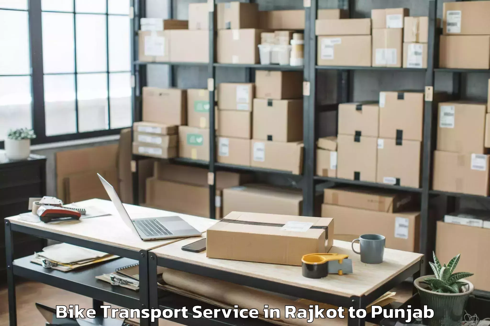 Get Rajkot to Jalandhar Bike Transport